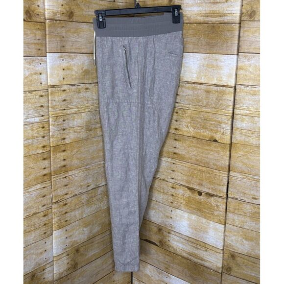 ATHLETA CABO TIDE LINEN CASUAL CLASSIC SUMMER RESORT EVERYDAY GRAY JOGGERS 8 - Picture 2 of 3